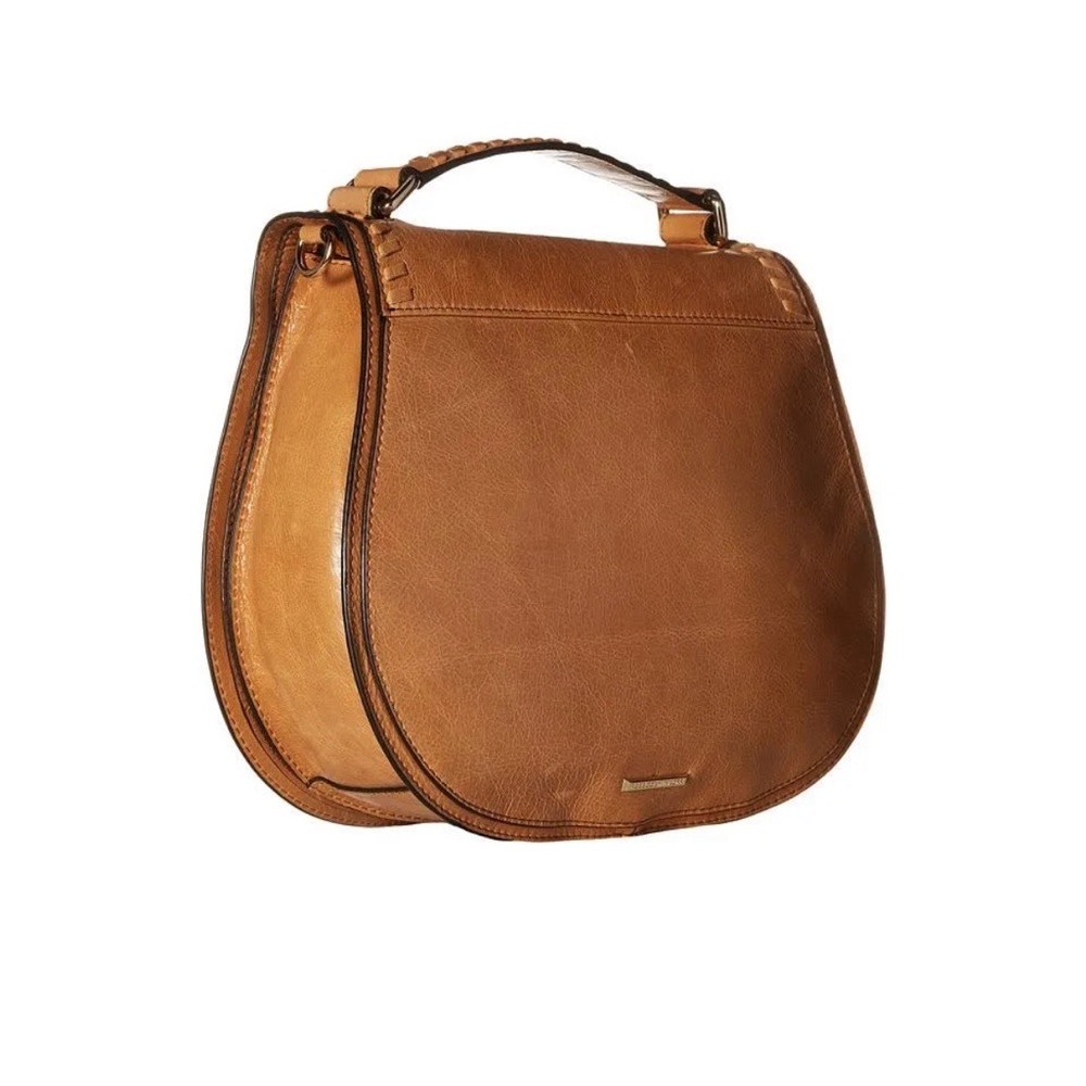 Rebecca Minkoff Leather Vanity Saddle Bag Cognac - Picture 10 of 16